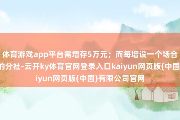 体育游戏app平台需增存5万元；而每增设一个场合出境旅游业务的分社-云开ky体育官网登录入口kaiyun网页版(中国)有限公司官网