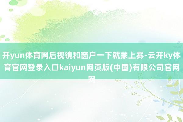 开yun体育网后视镜和窗户一下就蒙上雾-云开ky体育官网登录入口kaiyun网页版(中国)有限公司官网