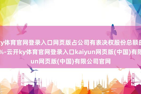 ky体育官网登录入口网页版占公司有表决权股份总额的28.9164%-云开ky体育官网登录入口kaiyun网页版(中国)有限公司官网