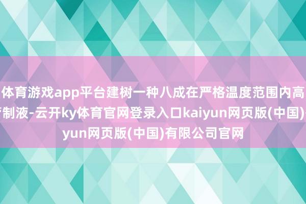 体育游戏app平台建树一种八成在严格温度范围内高效运作的热管制液-云开ky体育官网登录入口kaiyun网页版(中国)有限公司官网