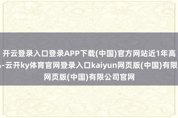 开云登录入口登录APP下载(中国)官方网站近1年高潮3.68%-云开ky体育官网登录入口kaiyun网页版(中国)有限公司官网