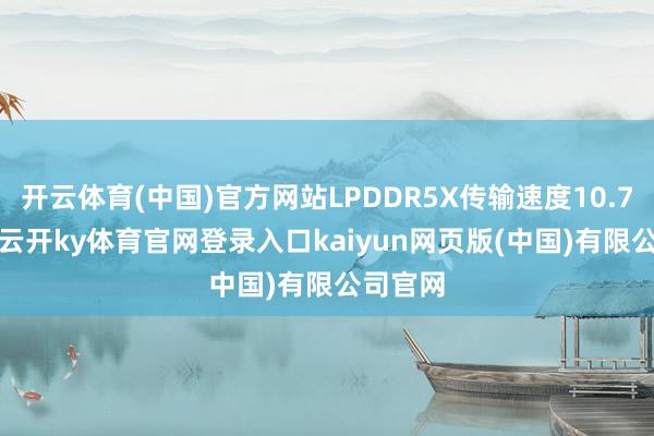 开云体育(中国)官方网站LPDDR5X传输速度10.7Gbps-云开ky体育官网登录入口kaiyun网页版(中国)有限公司官网